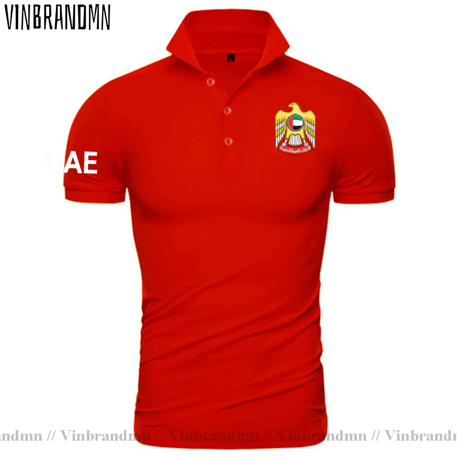 United Arab Emirates ARE UAE Emirati Polo Shirts Men Fashion 100% Cotton Shirt Classic Country Flag Design Tops Nation Team Tees