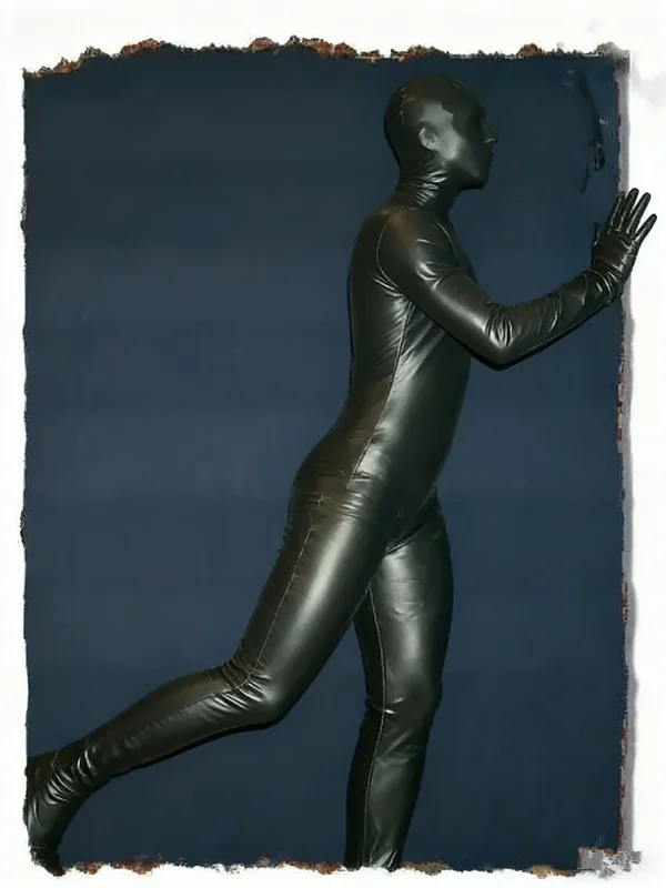 Black Latex Suit Catsuit  Full Bodysuit  Cosplay, Halloween, Fetish Fashion 0.4MM