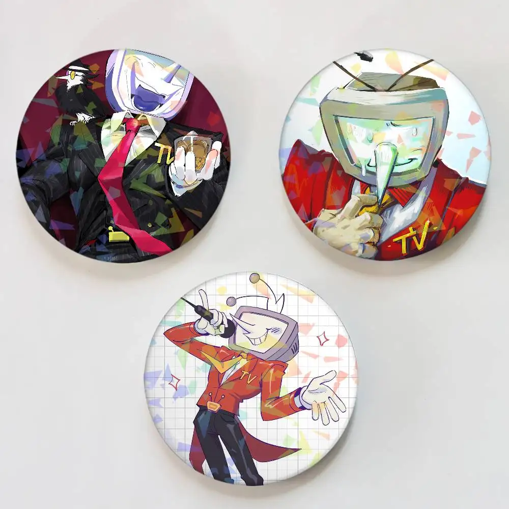 Game D-Deltarune Tenna Laser Button Pins Backpack Clothing Decor Brooch Fiction Badge Jewelry Gifts