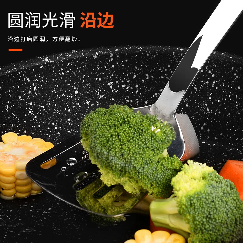 9 Piece Set Household Cooking Shovel Soup Spoon High-value Spatula With Marble Handle Stainless Steel Kitchen Wholesale Supplies