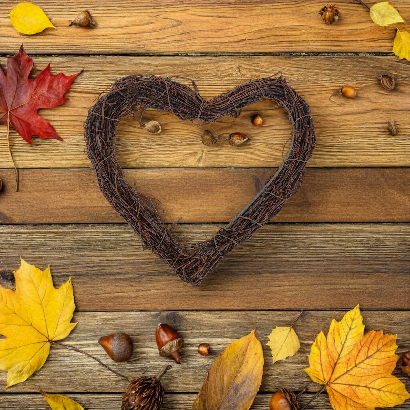 

3pcs Heart Shaped Grapevine Wreath Forms Diy Rustic Flower Hoop Base For Wedding Christmas Party Home Wall Decor Craft Supply