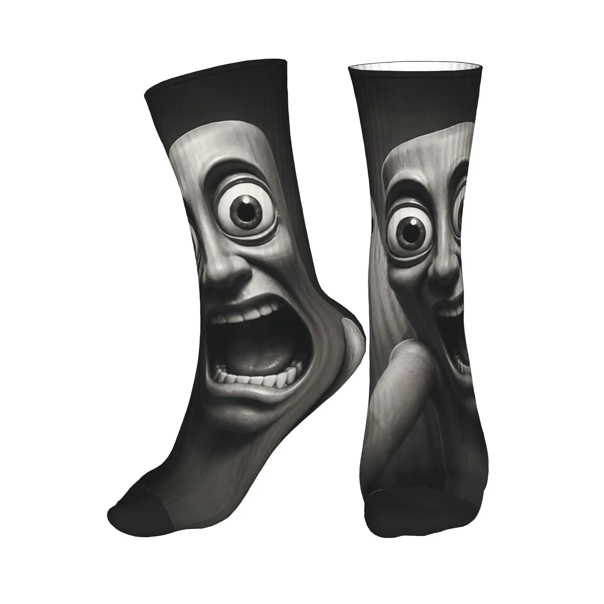 Tung Sahur Halloween Boo Ghost Socks  Fashion Stockings Spring Anti Skid Men Socks Medium Soft Graphic Running Sports Socks