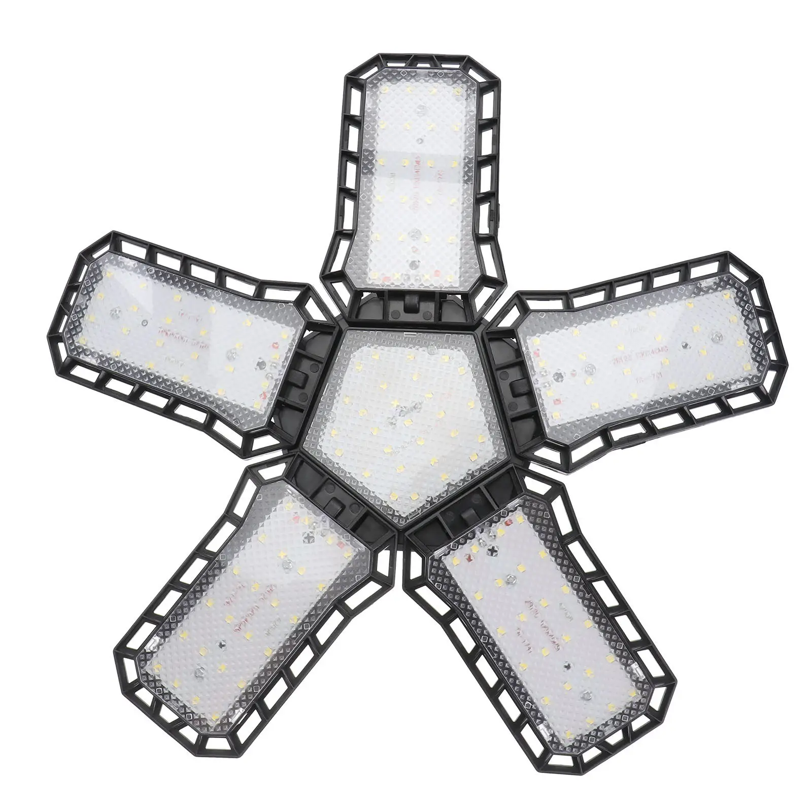 

Складной деформируемый потолочный светильник для гаража с пятью LED-панелями, регулируемые головки, яркое промышленное освещение для склада