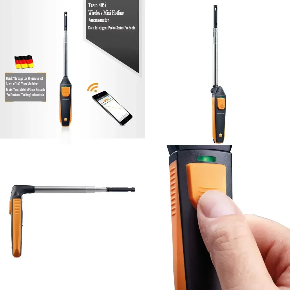 2026 Thermal Anemometer for Testo 405i 05601405 Smartphone-Compatible Air Flow Velocity Temperature Meter HVAC Testing Tool
