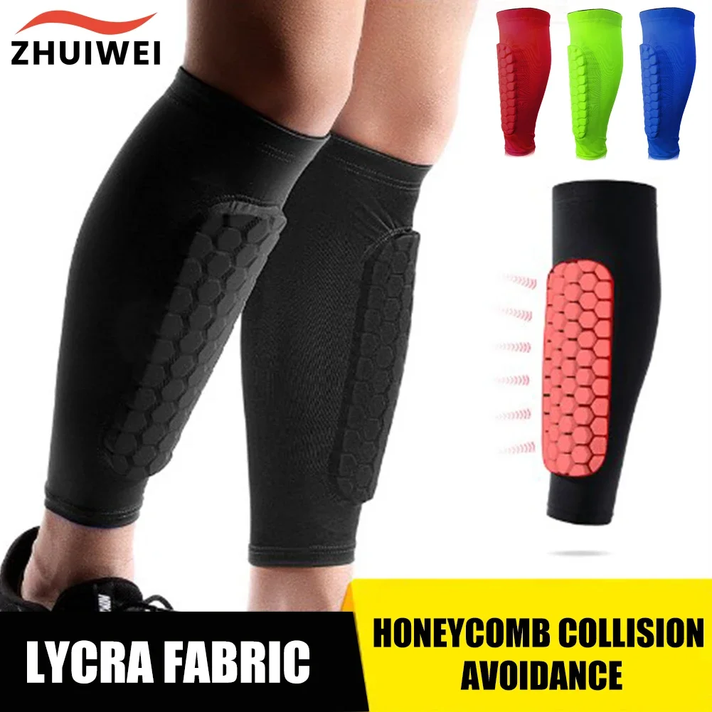 1 PC Honeycomb Soccer Shin Guards Football Shields Sports Legging Shinguards Leg Sleeves Protective Gear Shank Protector