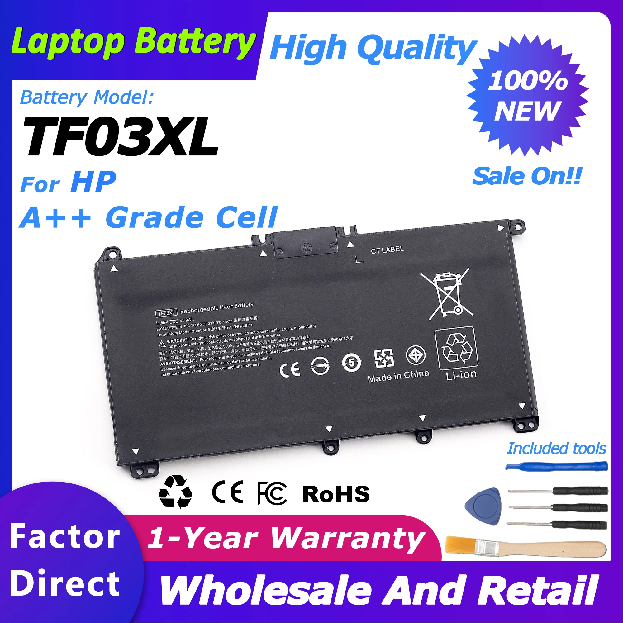 TF03XL Battery for HP Pavilion X360 14-CD Series HSTNN-LB7J HSTNN-LB7X Q188 Q190 Battery 3470mah
