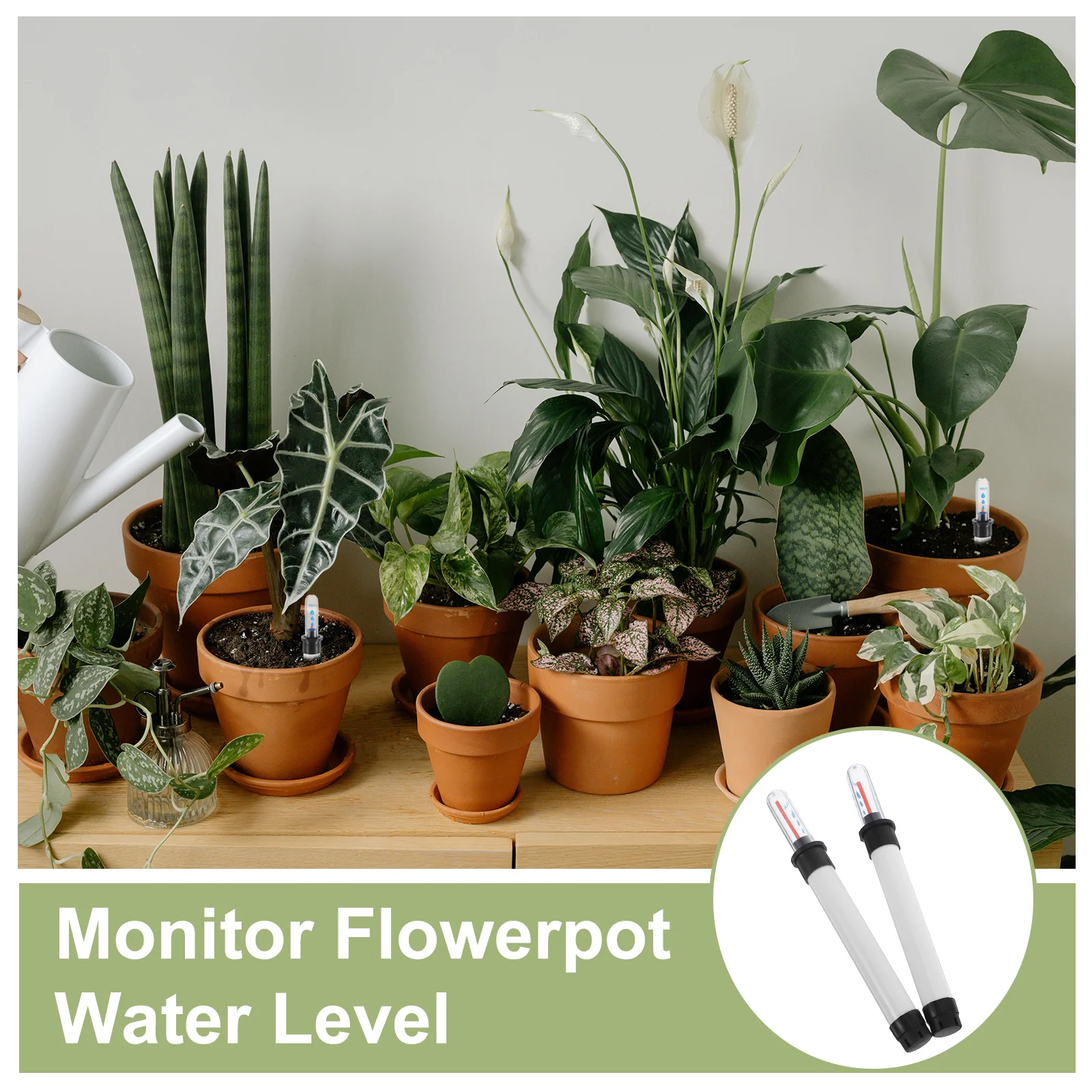 Indikator Ketinggian Air 2 Buah Pengukur Kelembapan Tanaman Pengukur Air Tanah untuk Tanaman Pot Alat Taman Hidroponik Monitor Sensor Pelampung