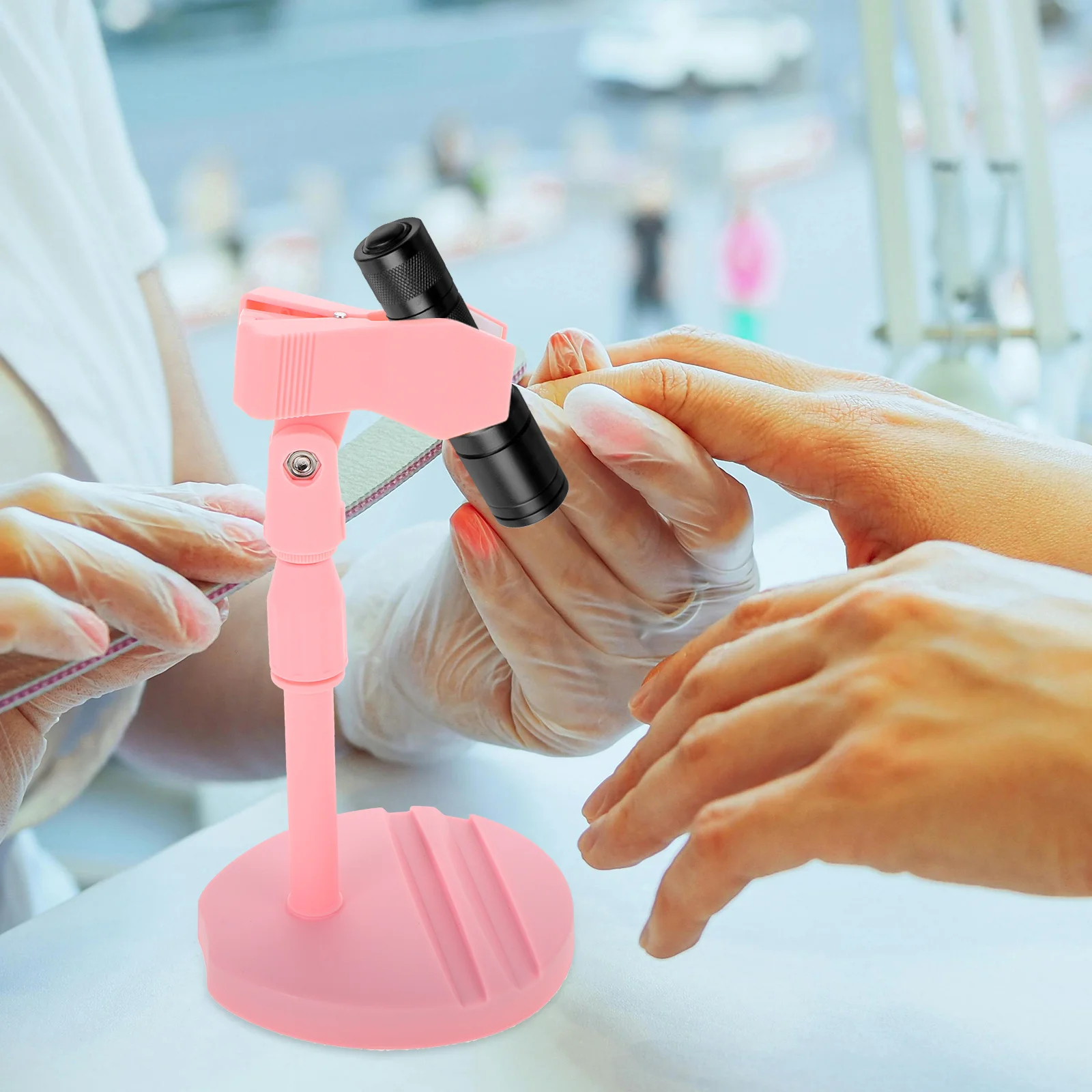 Support de lampe UV portatif 360 °   Support télescopique rotatif pour ongles en Gel, Support de séchage pour Nail Art, Support pour sèche-vernis de manucure