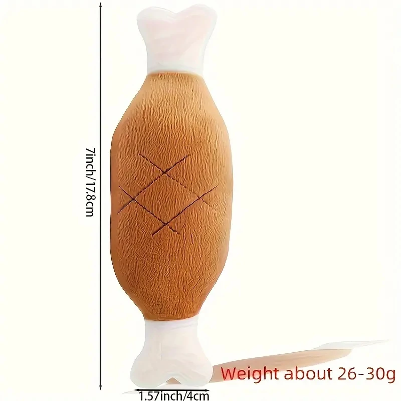 1pc Chicken Leg Design Pet Grinding Teeth Squeaky Plush Toy, ChewingToy For Dog Interactive supply