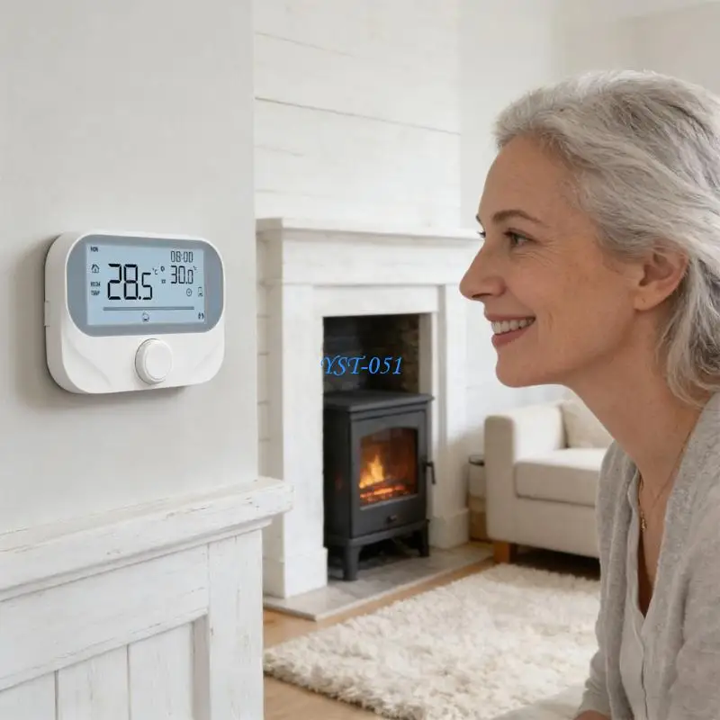 

E15A Wireless Thermostat for Wall Mounted Boiler with Remote Controls Energy Saving