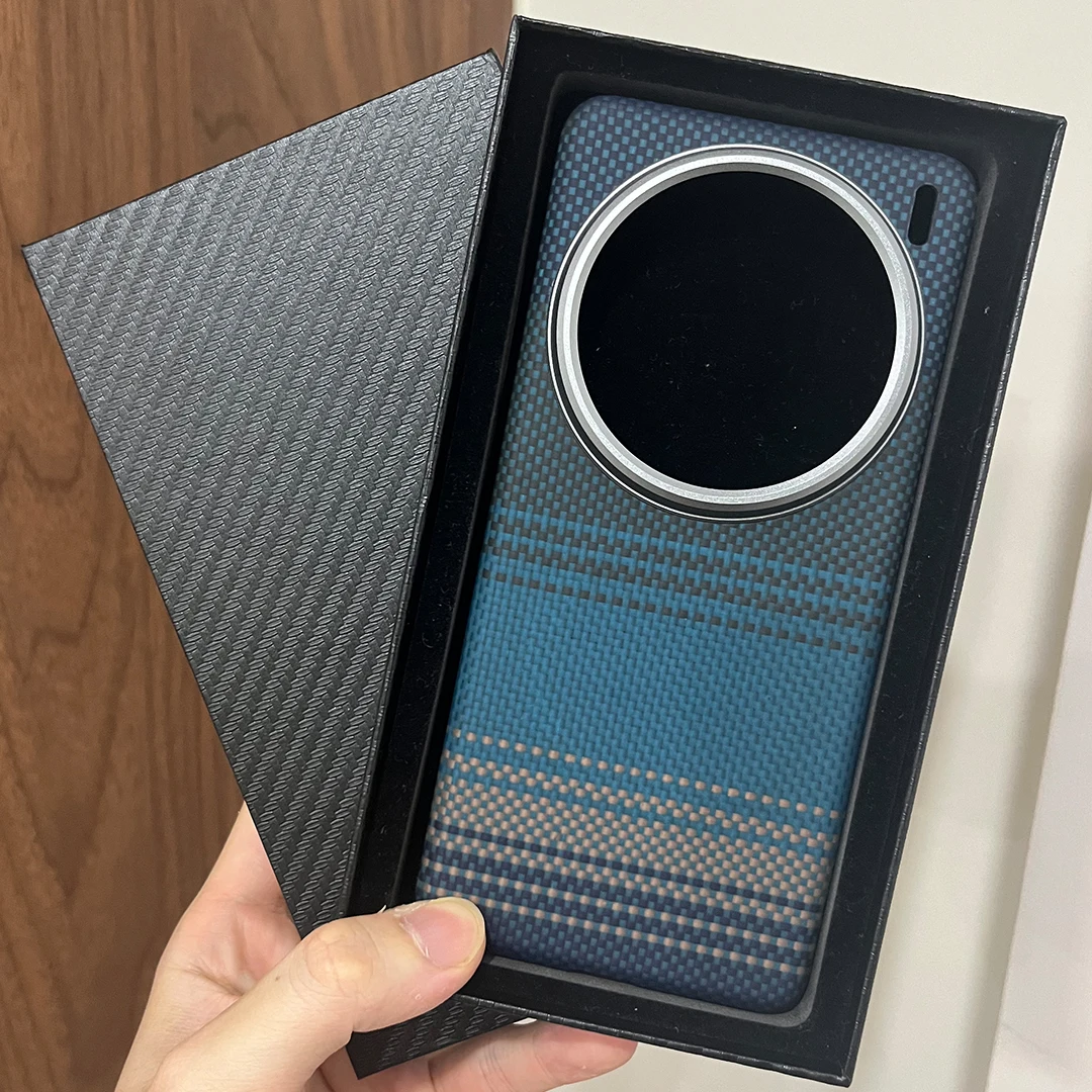 

Magnetic Aramid Carbon Fiber Phone Case Cover On For Magsafe VIVO X200 Pro Mini 5G Global VIVOX200 X200Pro ProMini 256/512