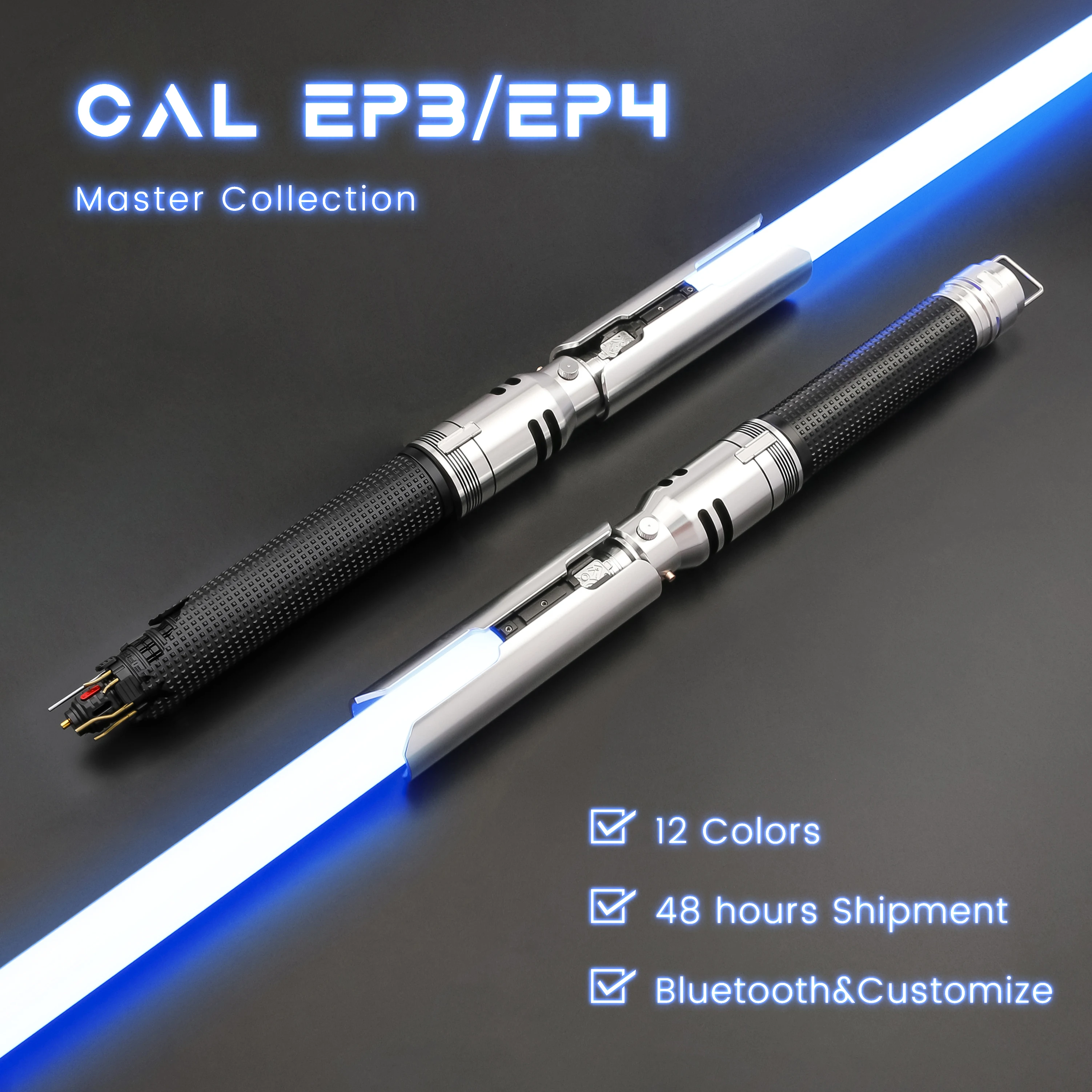 

TXQSABER Cal Kestis's Replica Lightsaber Jedi Fallen Order Neo Pixel Laser Sword with Light-up Tail Heavy Dueling Metal Hilt FOC