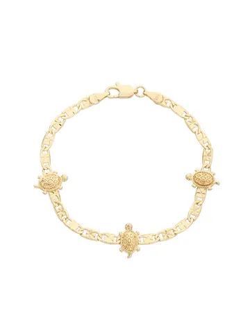 FanSibao Simple and Fashionable Women's Jewelry Classic Carving Animal Turtle Gold Bracelet Exquisite Gift