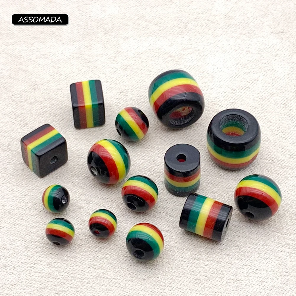 50/100pcs Plastic Bob Beads For Jewelry Making Handmade Men Women Bracelet Necklace Erraings Waist Beads DIY Jewelry Accessories