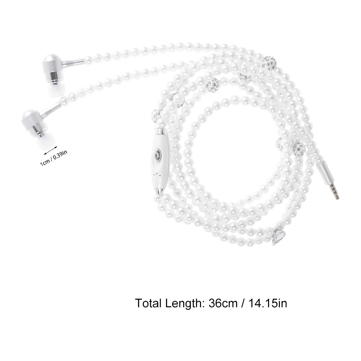 

In ear Headphones Pearl Earphone Headset Wired Noise Cancelling Earbuds Lightweight Mic Control Sports Travel Gym Use Portable