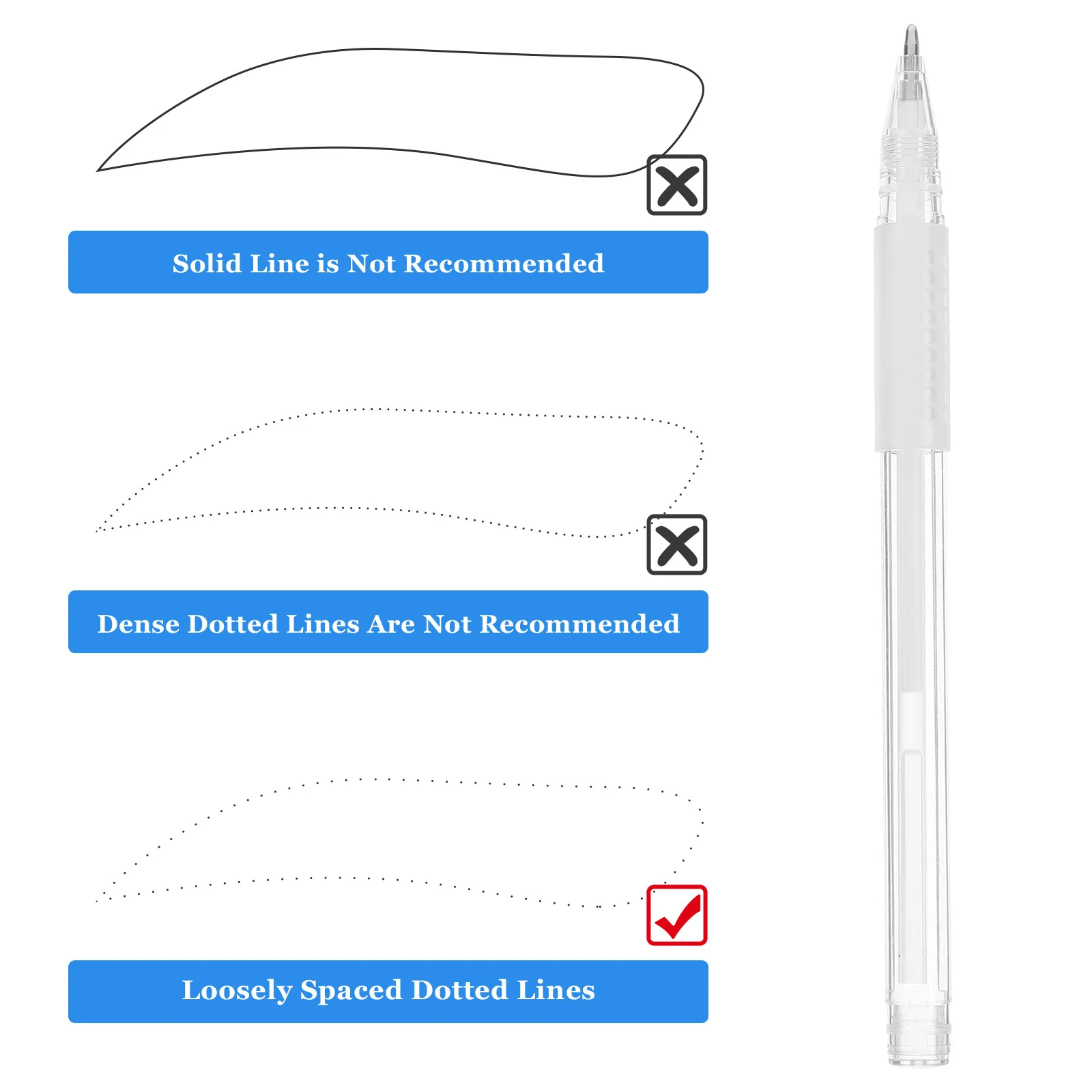 Eyebrow Mapping Marker Fine Oil Pen Professional Design Manual Brow Tattoo Tool Durable Smooth Grip Microblading Pen