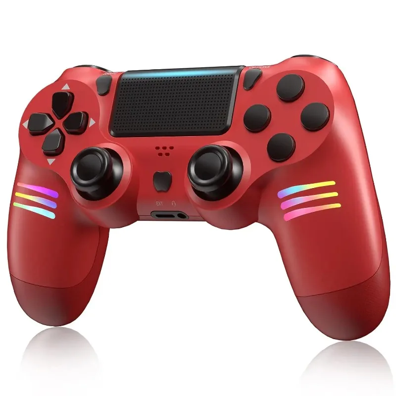 2025 Hot-Selling Wireless Gaming Controller BG-04 for P4 – 7-Color Breathing Lights, 3D Joysticks & Touchpad with Dual Vibration