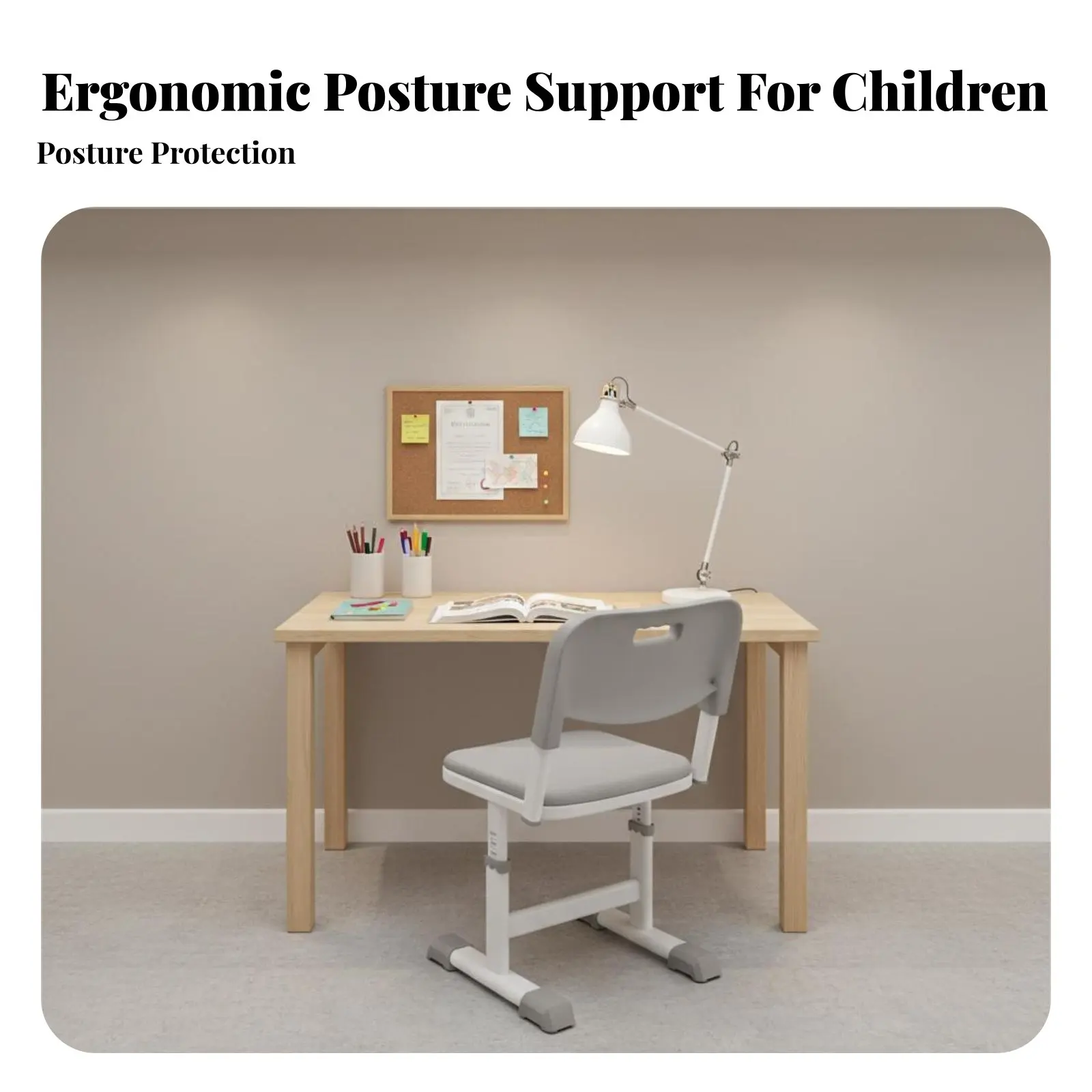 

Student Desk Chair Height Adjustable children's Furniture Ergonomic Design Stable and safe for Students, School, Home, Bedroom