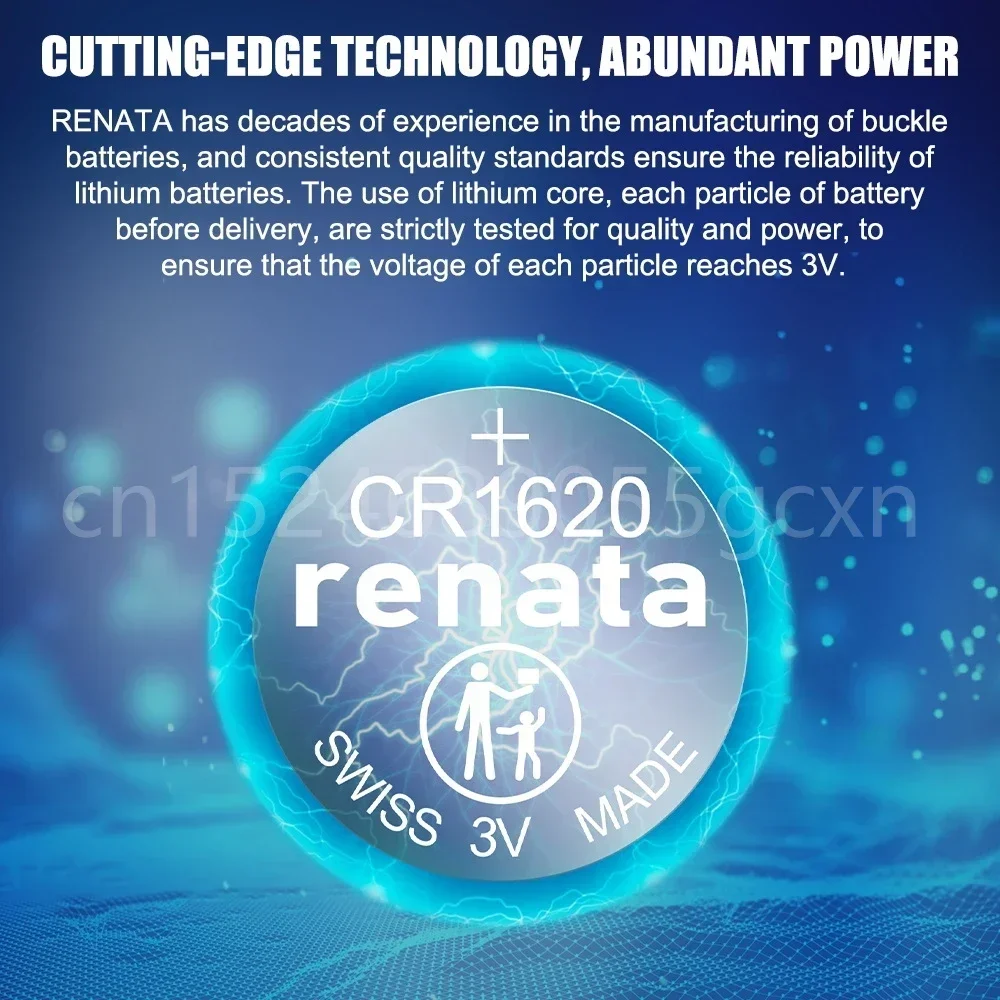 Renata 1620 CR1620 3v Lithium Battery button Car remote control battery 100% Original make in switzerland