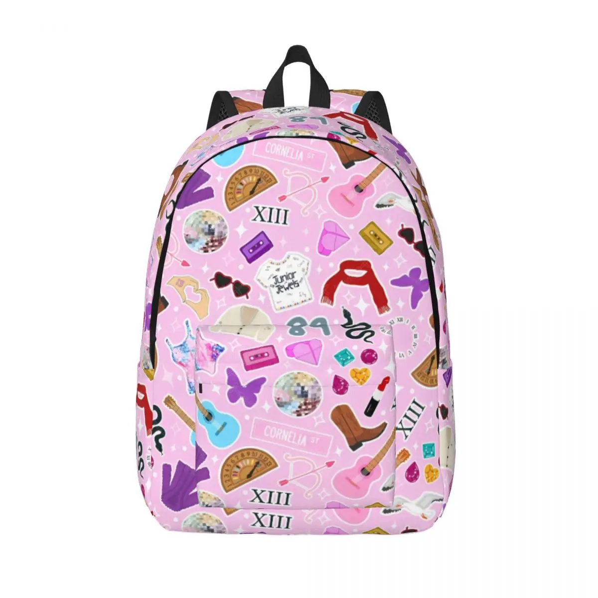 Swiftie Eras Album Padrão Mochila para Meninos e Meninas, Escola Estudante Bookbag, Mochila Canvas, Pré-Escolar Kindergarten Bag, Leve