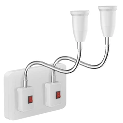 EU plug E27 lamp holder socket adapter with switch flexible lamp holder converter LED night light lamp holder 20cm 30cm 40cm