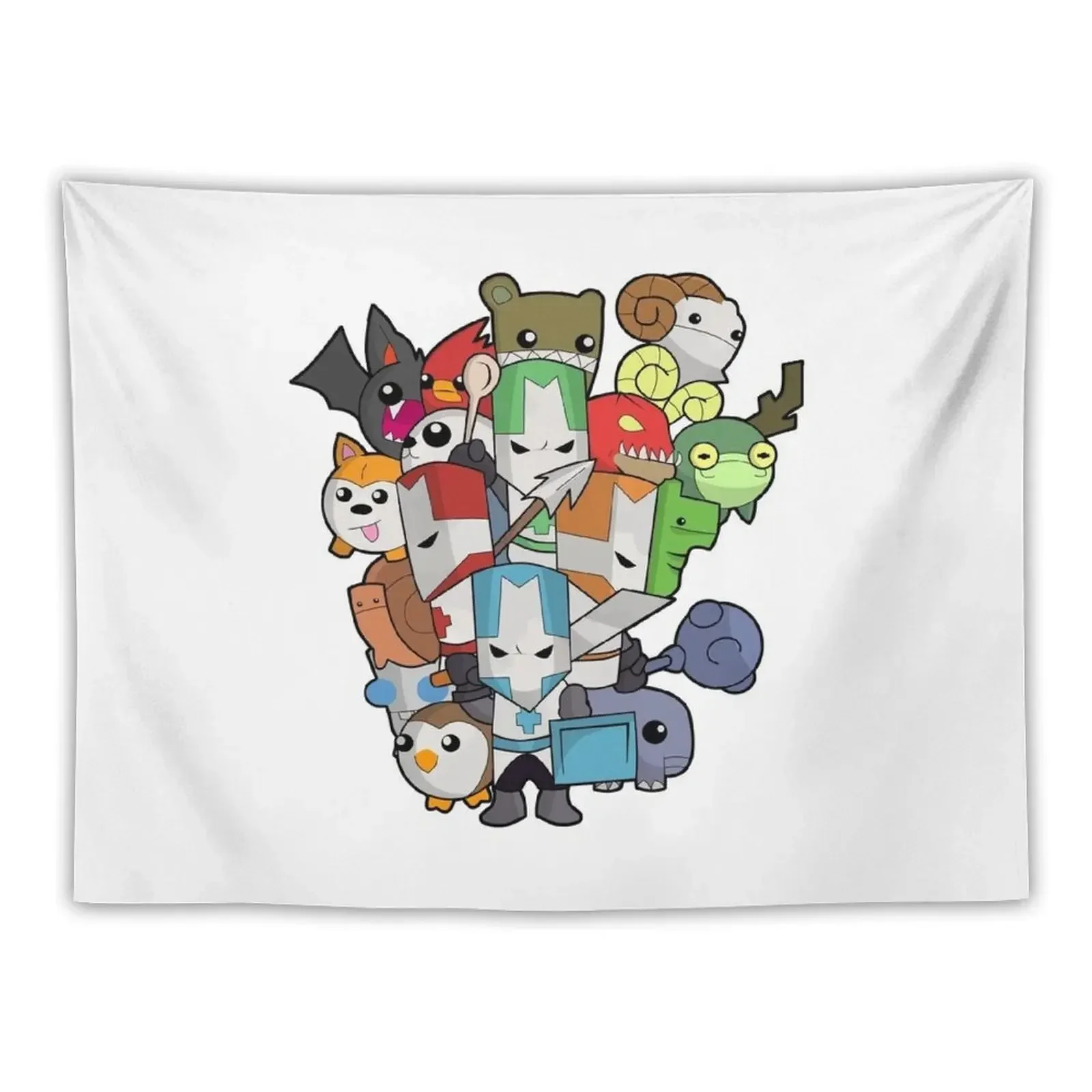 Castle Crasher all knight Tapestry Room Decorations Aesthetics For Room Tapestry