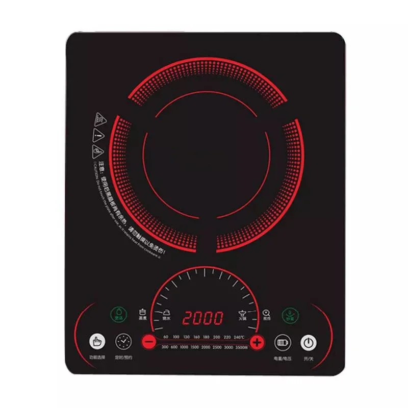 Cuisinière à induction haute puissance, grande puissance, poêle frit, commercial, batterie authentique, 3500W