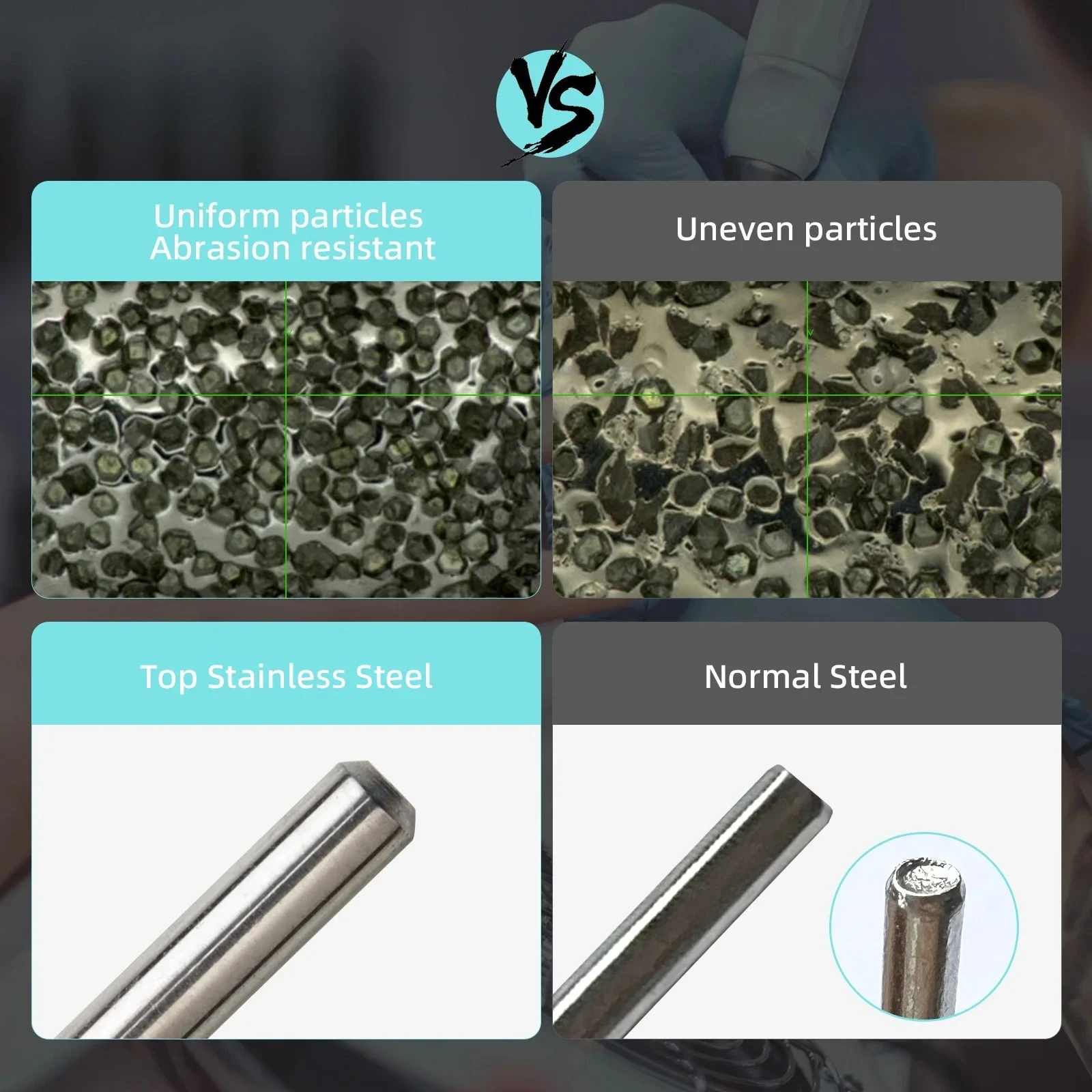 5mm Ball Cuticle Clean Nail Drill Bit, Titanium Russian Diamond Nail Bits Nail Cleaner Accessories Tool for Dead Skin