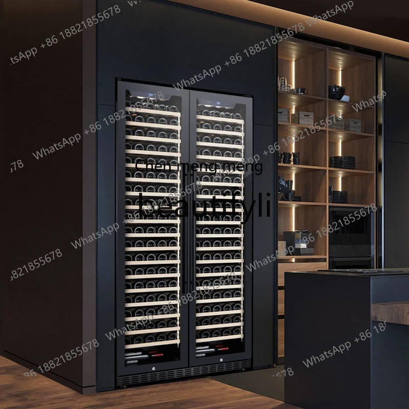 Hot sales New red wine cabinet constant temperature wine cabinet household embedded refrigerator ice bar