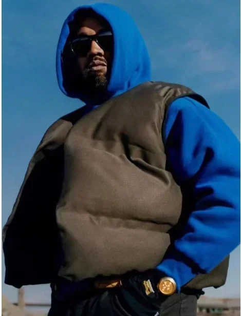 Otoño hombres Kanye West con doble cara puede usar chaleco de algodón puro chaleco de color sólido de alta calidad tendencia de venta al por menor abrigo suelto XL