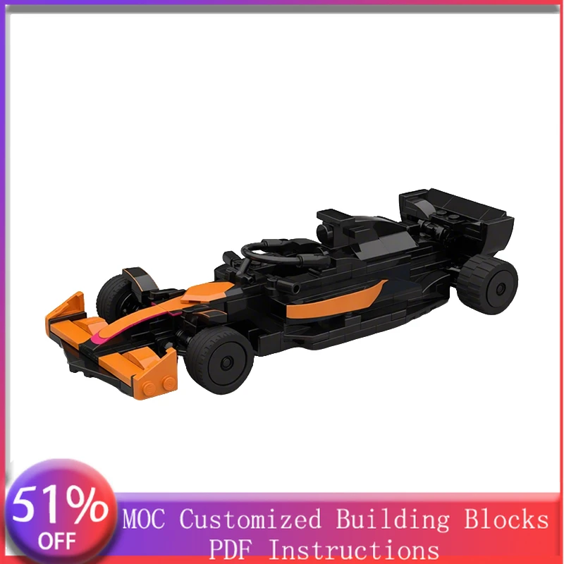 

295 деталей: Гоночный автомобиль, черный, супер-гоночный, MOC, модульный конструктор, технологичный, креативный дизайн, DIY, игрушка для мальчиков, подарок на день рождения