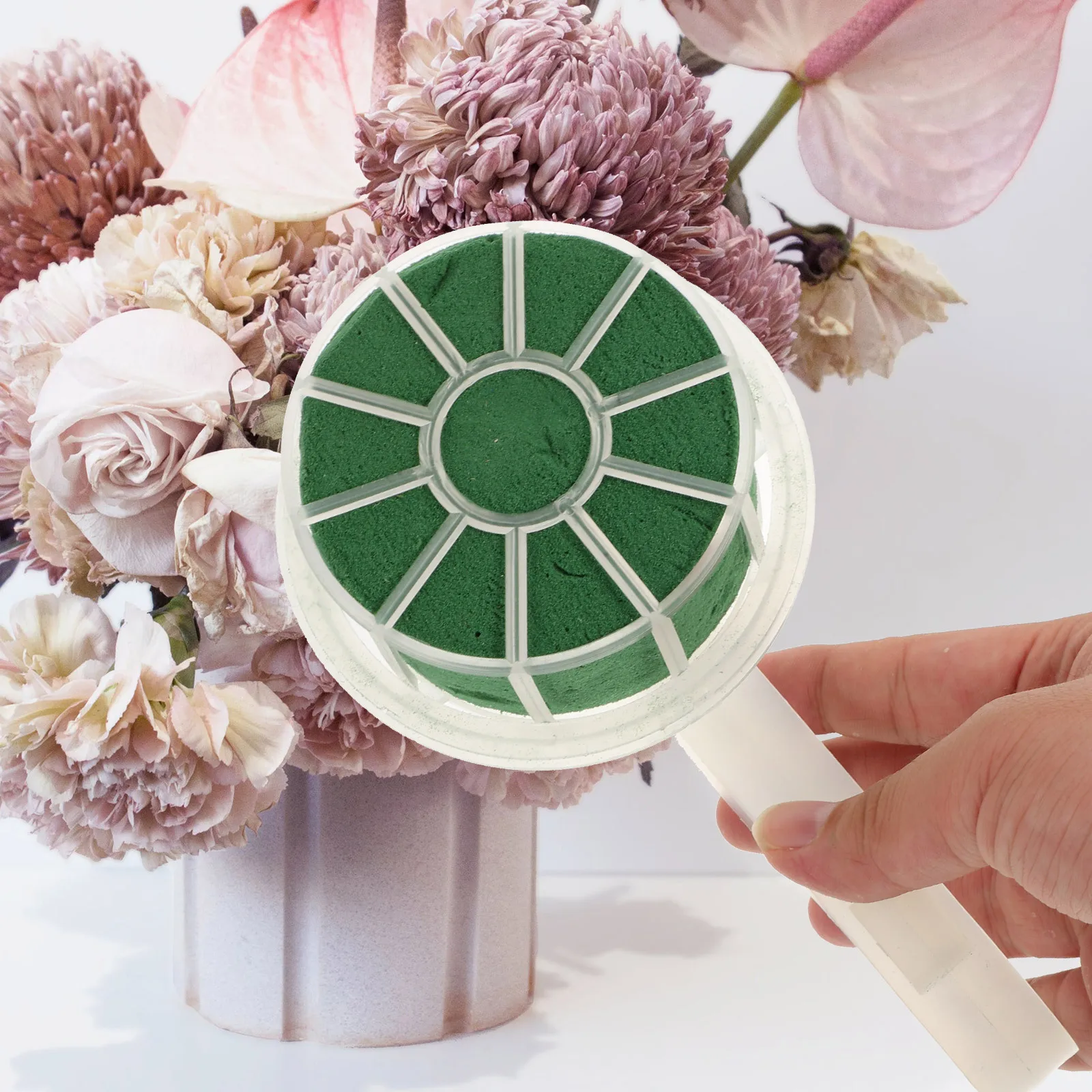 

2pcs Flower Bouquet Holder Bridal Foam Handle For Wedding Bride Diy Floral Arrangement Support Supplies Craft Accessory