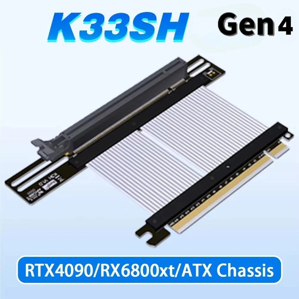 Brand Universal Vertical ATX PCI Express 4.0 X16 Gen4 Riser Extender RTX 4090 PCI-E 16x 4.0 Graphics Server ATX Case Riser Cable