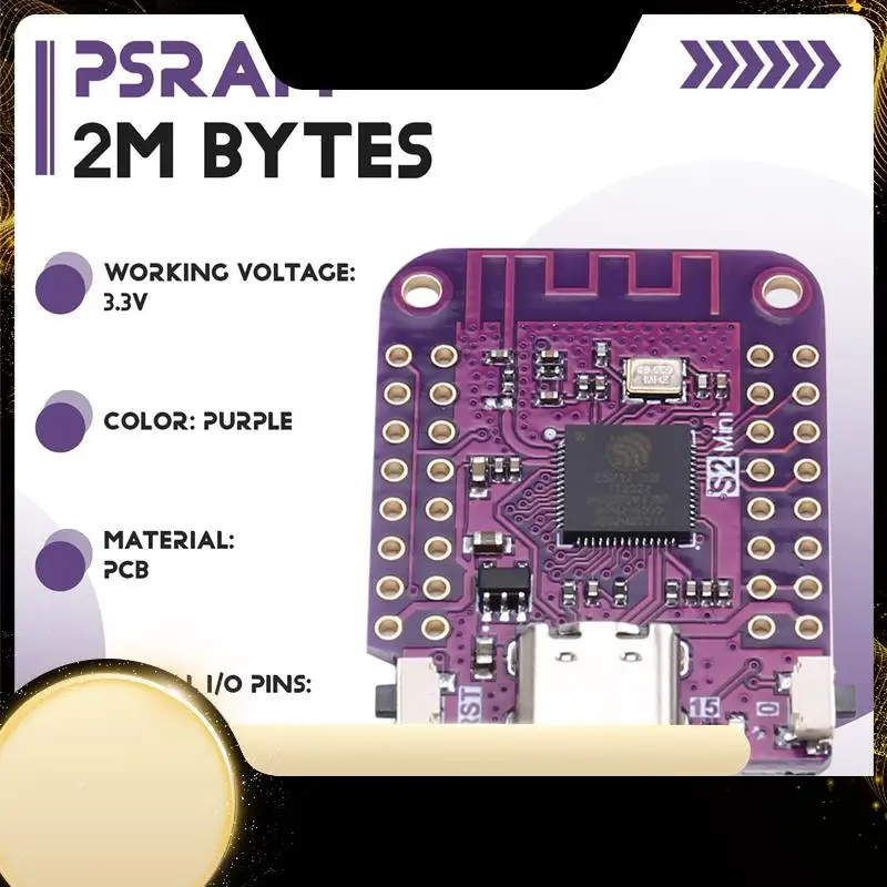 

ESP32 S2 Mini V1.0.0 WIFI IOT Board Based ESP32-S2FN4R2 ESP32-S2 4MB FLASH 2MB PSRAM For Micropython/Arduino