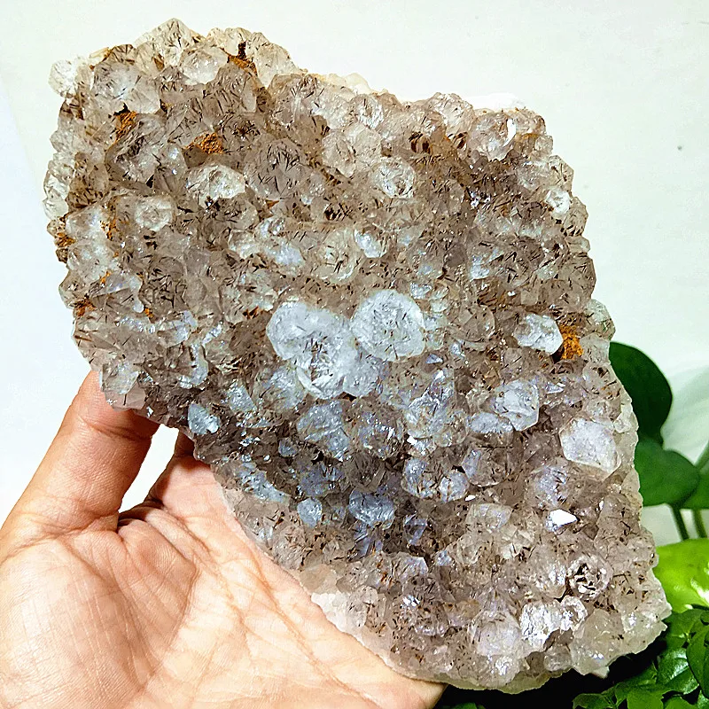 Natural Stones Crystal Cluster Black Hair Quartz Ore Mark Voodoo Meditation Energy Feng Shui Crystal Room Ornament