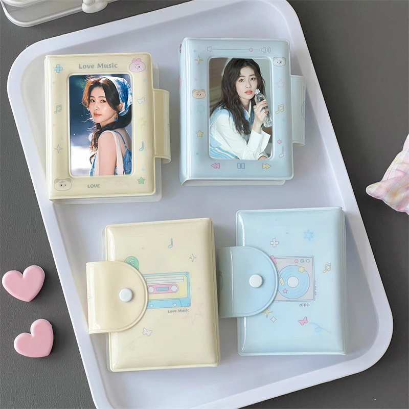 

K-POP Music Player Square Card Case PVC Stargazer Small Card Organiser Book Card Book ID Bag Kpop Idol Photo Loose-leaf Binder