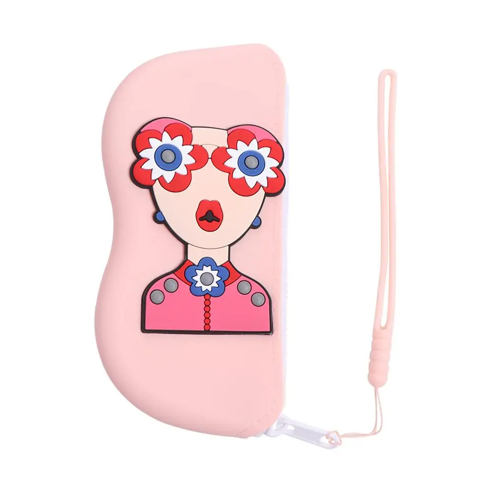 

Multifunctional Silicone Glasses Bag Dustproof Waterproof Sunglasses Storage Clip Coin Purse Cartoon Silicone Eyeglasses Case