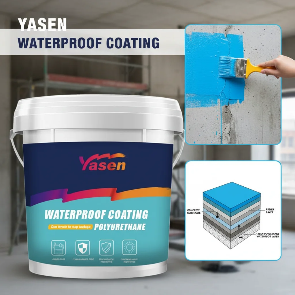 1000g Water-Based Polyurethane Waterproof Coating for Exterior Wall Roof Leak Repair Home Bathroom Wall And Roof Leak Repair
