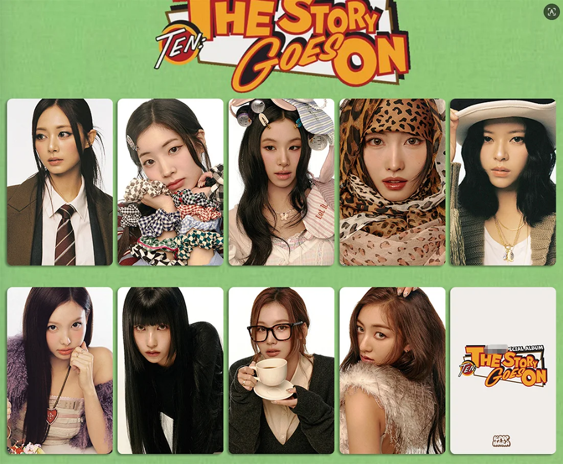 KPOP NaYeon SANA TEN The Story يذهب على بطاقة الصور مينا مومو داهيون JungYeon JiHyo CaeYoung مجموعة هدية للمعجبين #3
