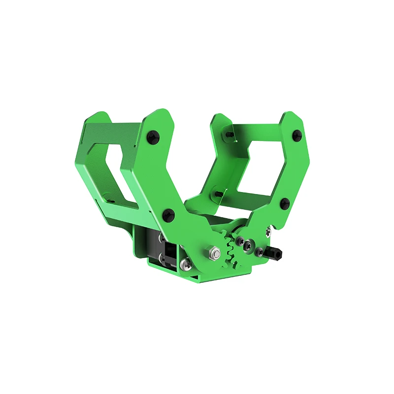 อลูมิเนียมสีเขียวหุ่นยนต์ Claw AntiBlock Servo Gripper สําหรับแขนหุ่นยนต์ Mechanical Clamp Holder