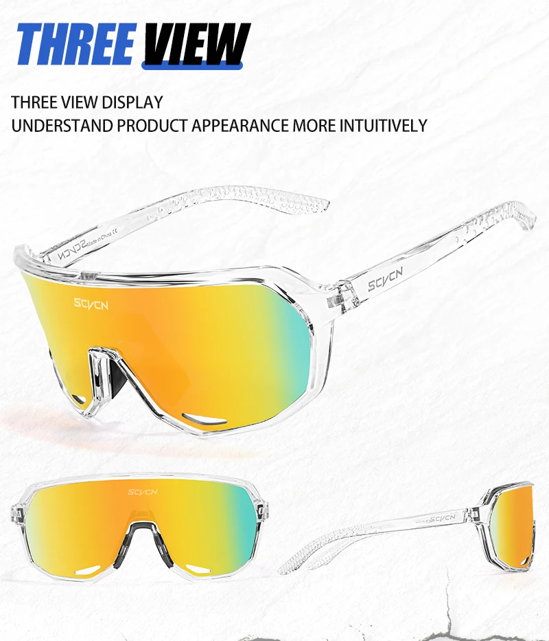 SCVCN Fahrrad-Sonnenbrille für Herren und Damen UV400 Schutzbrille MTB Mountainbike Fahrrad Outdoor Sport Fahr- und Wanderbrille – Detail 14