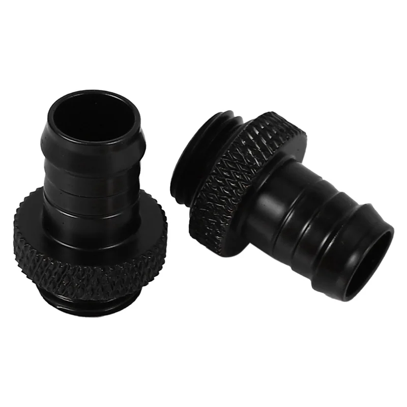 【Last-Chance!】12Pcs Barb Fitting Computer Water Cooling Radiator Copper Heatsinks Cooler Clamp For 3/8 Inch Id Tubing G1/4 Chrom