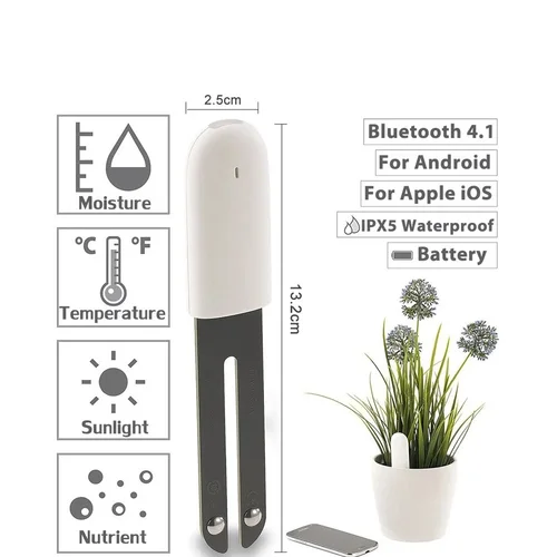 Imagen 2 del producto HHCC-Monitor inteligente de flora para el cuidado del jardín, planta, césped, suelo, agua, probador de fertilidad, Sensor, Detector de jardinería para Xiaomi Mijia