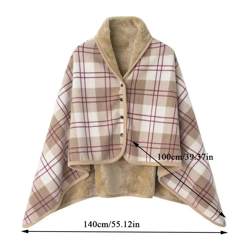 

Big Soft Shawl Useful Home Blankets Thickened Wrap Flannel Wearable Scarf Winter Warmer Carpet Durable Bandelet Colorful Muffler