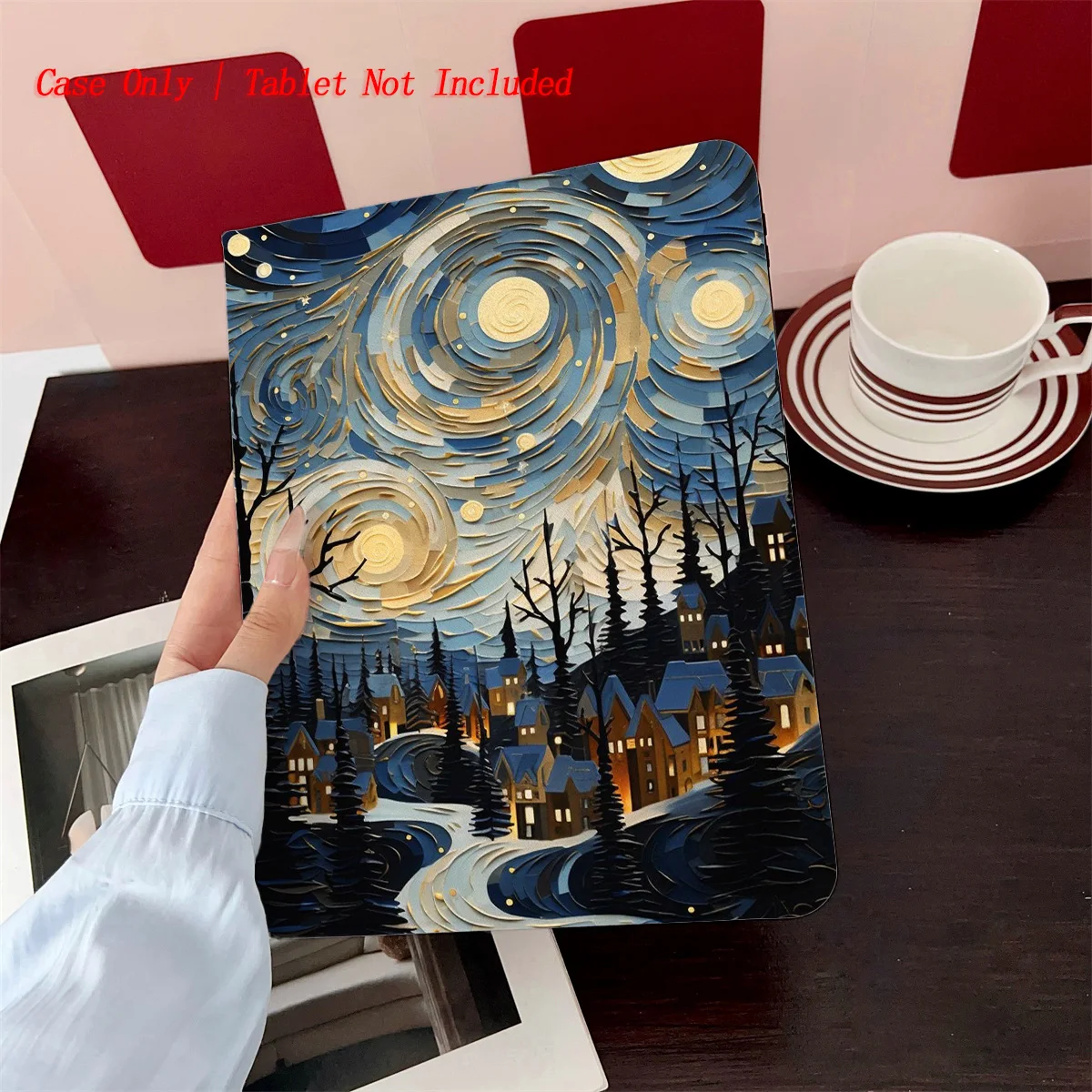 

2025 Uncanny Gothic Forest Village & Sky Print iPad Cover For Apple iPad 9th/10th Gen Air 3 Pro 12.9 Mini 6 Shockproof Case