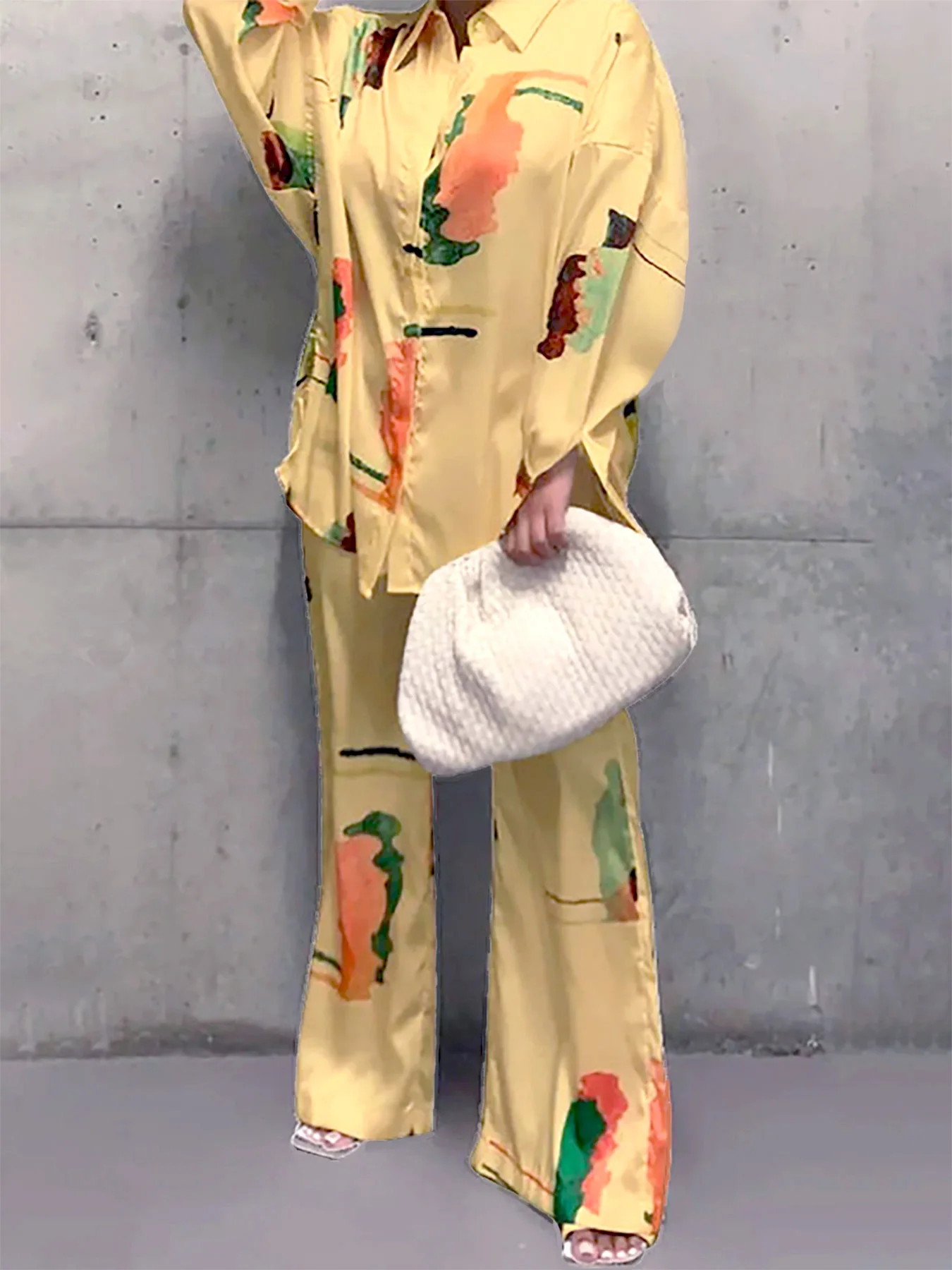 بالإضافة إلى حجم الحبر - مجموعة فنية! أصفر ساطع مع مطبوعات ملونة، أنيق للغاية