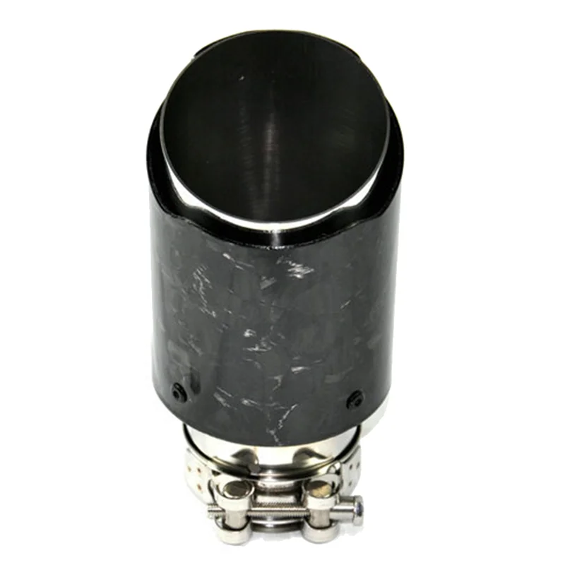 

A77Q-Car Forging Pattern Exhaust Tip 63-101MM Universal Car Exhaust Pipe Modification Tail Throat Clip-On Tail Pipe