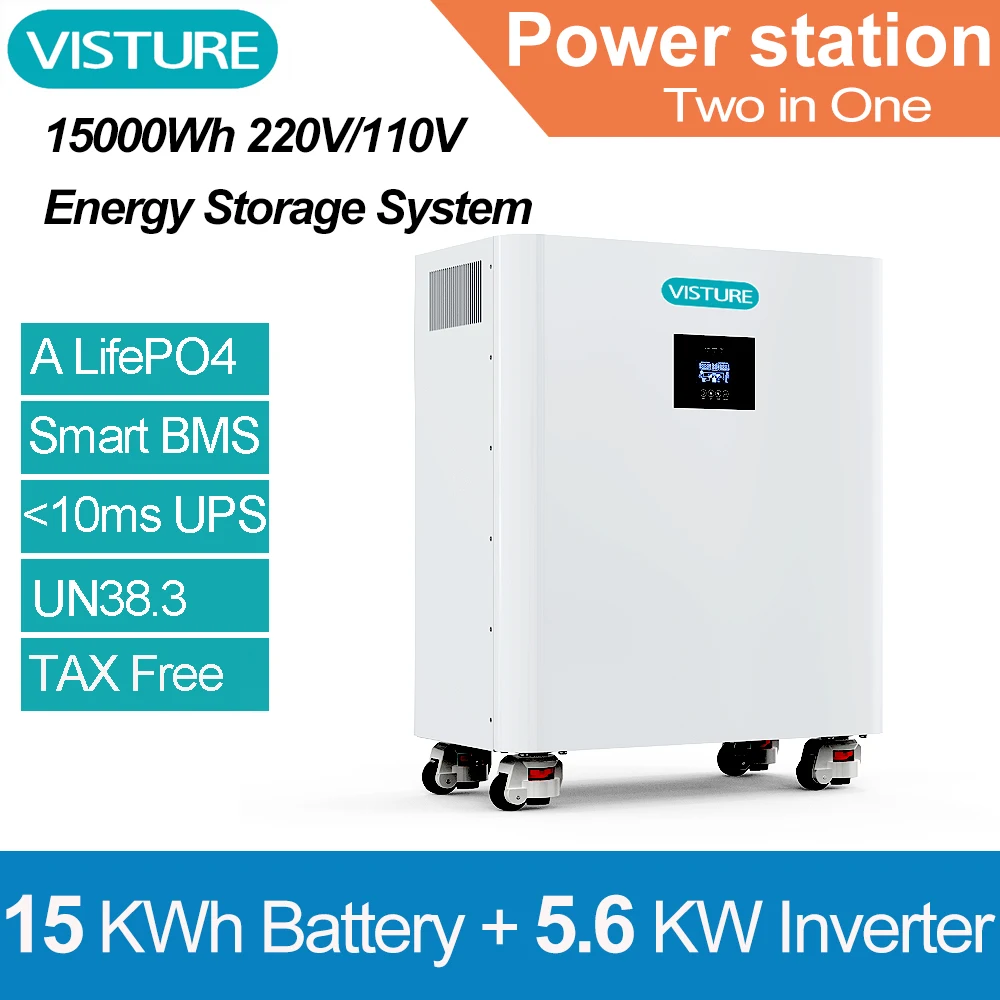 

7000Wh to 15000Wh Power Station AC 110V 220V Out LifePO4 Energy storage system With Hybrid Inverter BMS Solar MPPT Battery Pack