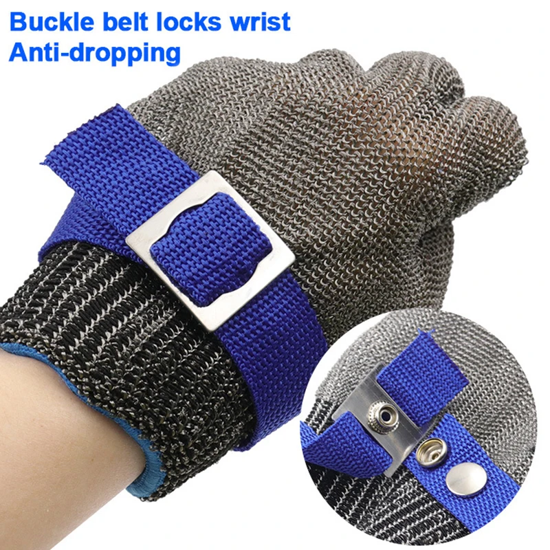 

Stainless Steel Glove Cut Resistant Metal Mesh Chainmail Glove for Meat Cutting Chainsaw Work Stainless Steel Glove