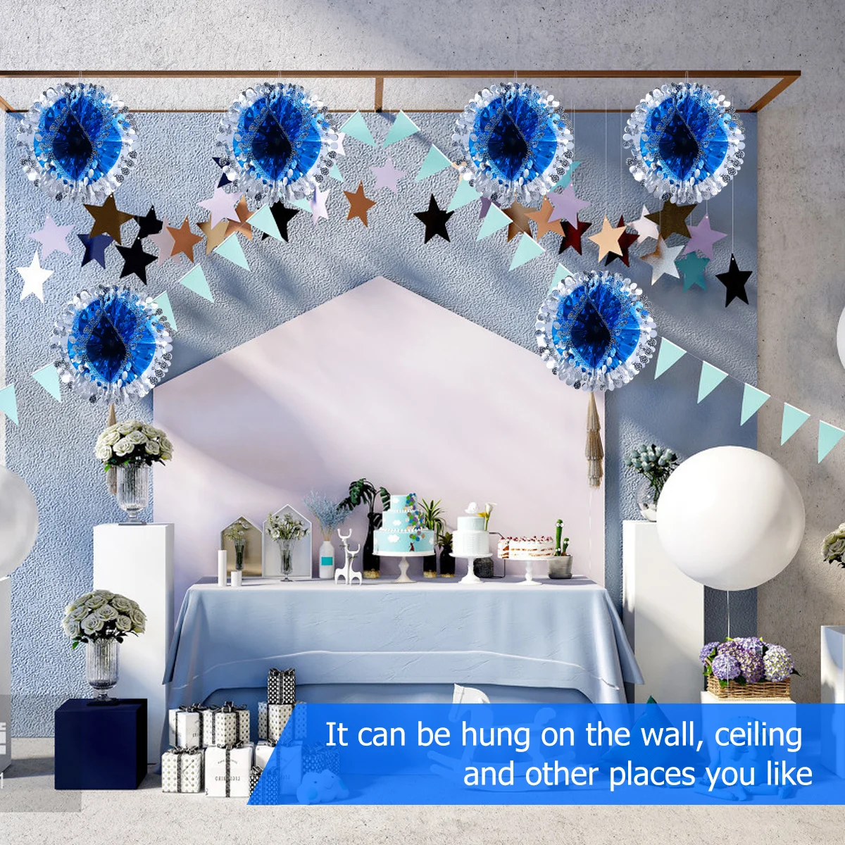 مجموعة واحدة من كرات جارلاند الجميلة لتزيين السقف للمحلات التجارية والفنادق والمطاعم وكرة الزهور وكرة جارلاند